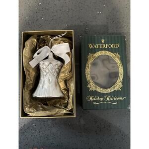 Waterford LISMORE ICE BELL Holiday Heirlooms Satin Glass Ornament In Box
